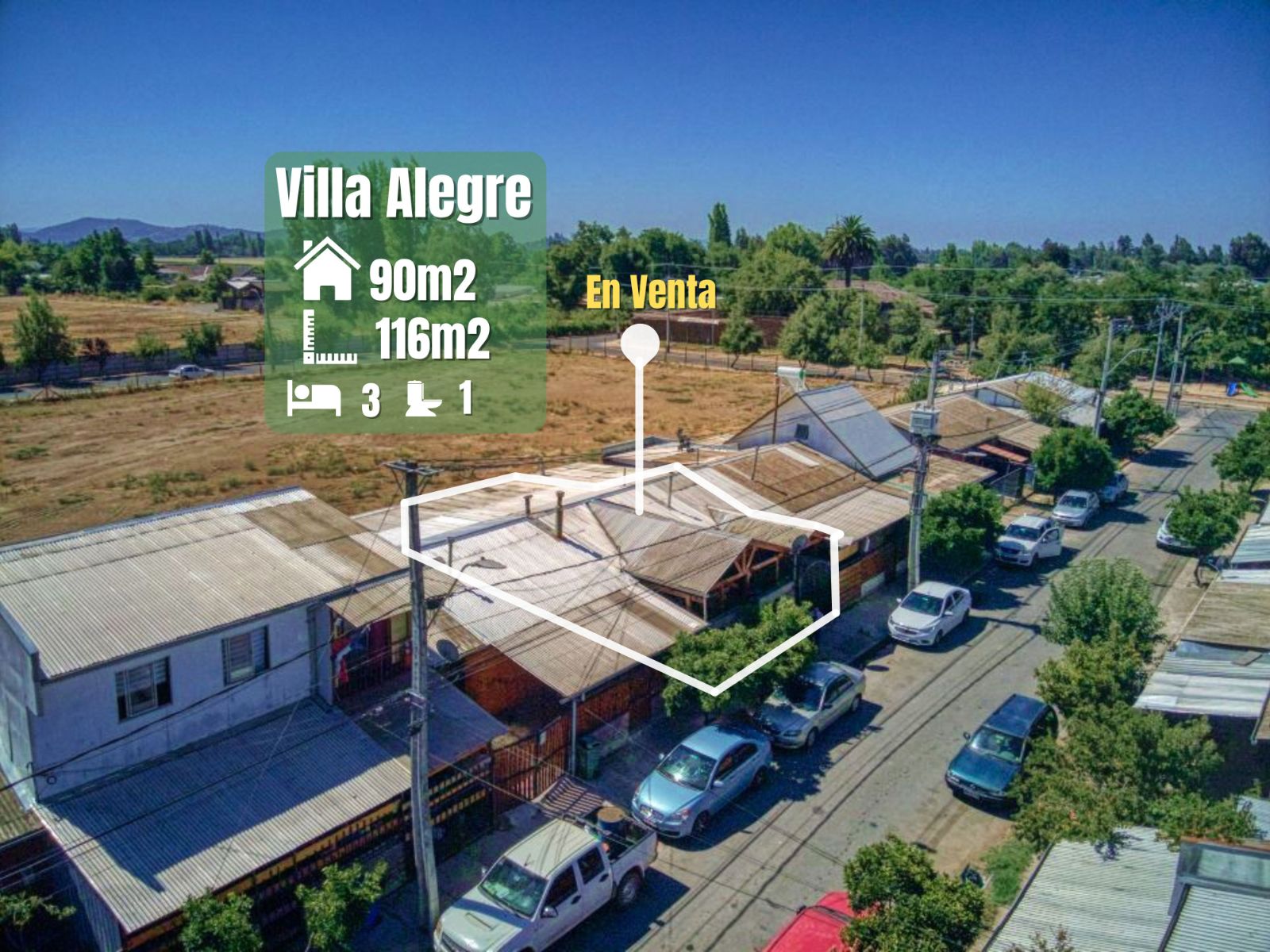 Casa con quincho en venta en Villa Alegre — vista principal