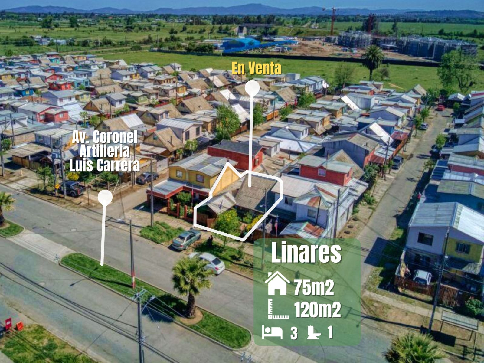 Casa con jardin en venta en Linares — vista principal