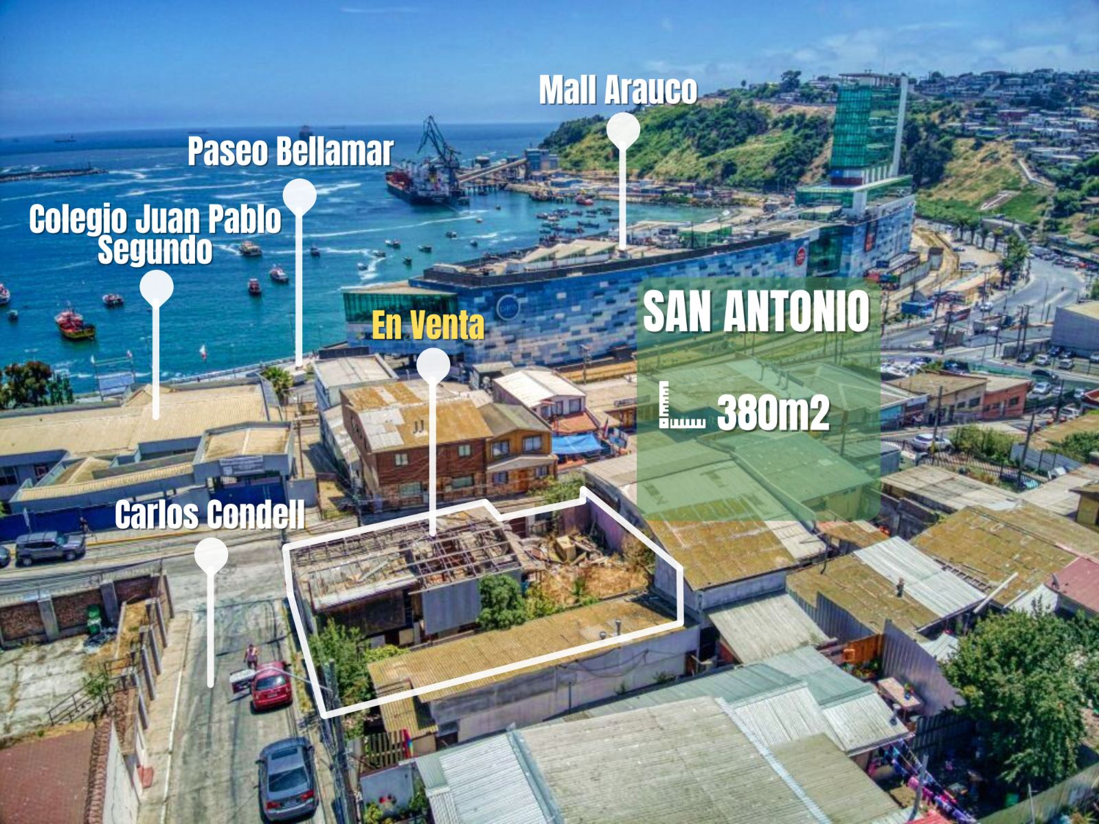 Terreno 380 m2 en San Antonio, 380 m² — vista principal